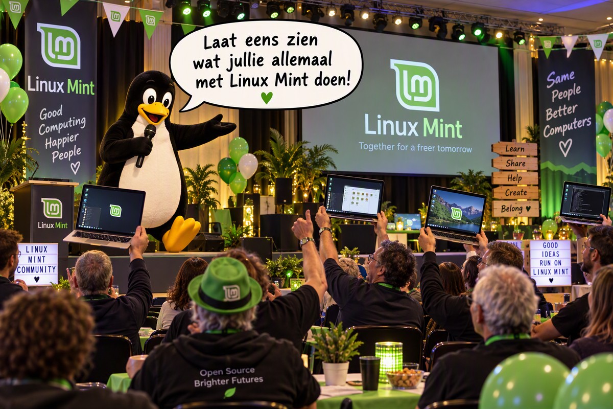 tux vraagt klas naar Linux activiteiten