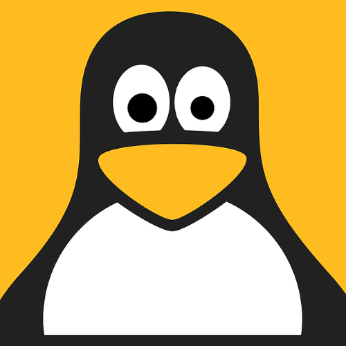 Tekening van een Linux pinguin